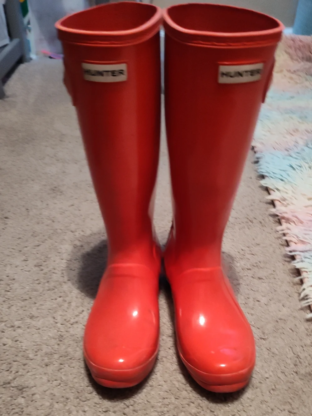 Hunter Tall Gloss Red Waterproof Boots